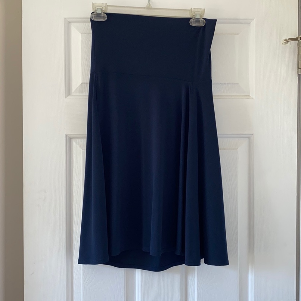 Navy Blue MIDI Skirt